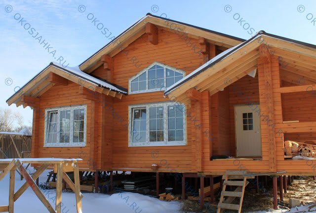 Окосячка дома из профилированного бруса