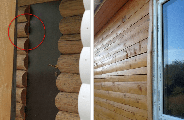 Без окосячки или обсады окна и двери да и сама стена пострадают